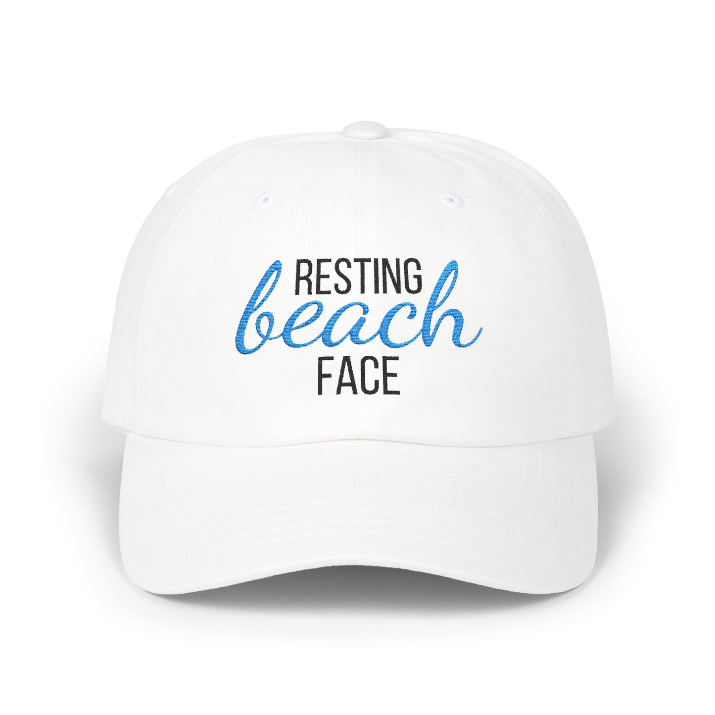 Embroidered "Resting Beach Face" Hat