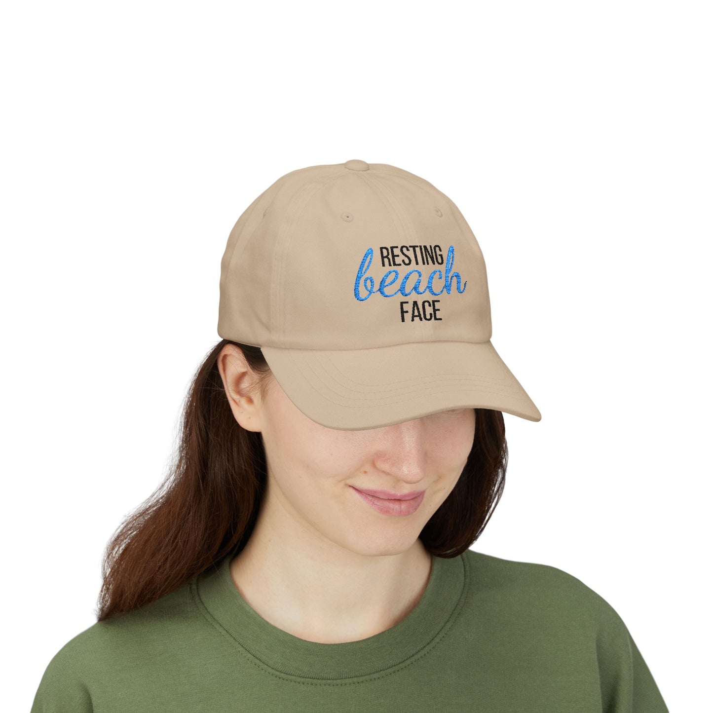 Embroidered "Resting Beach Face" Hat