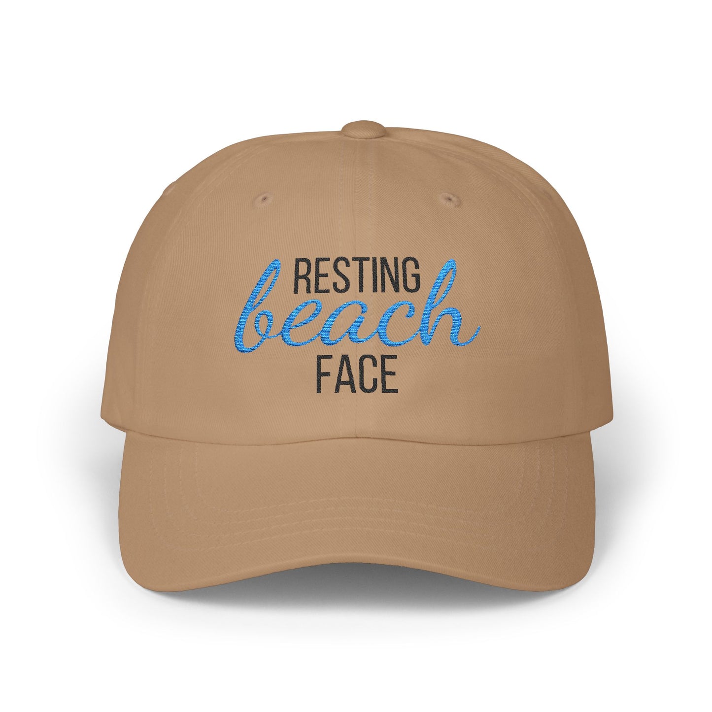 Embroidered "Resting Beach Face" Hat