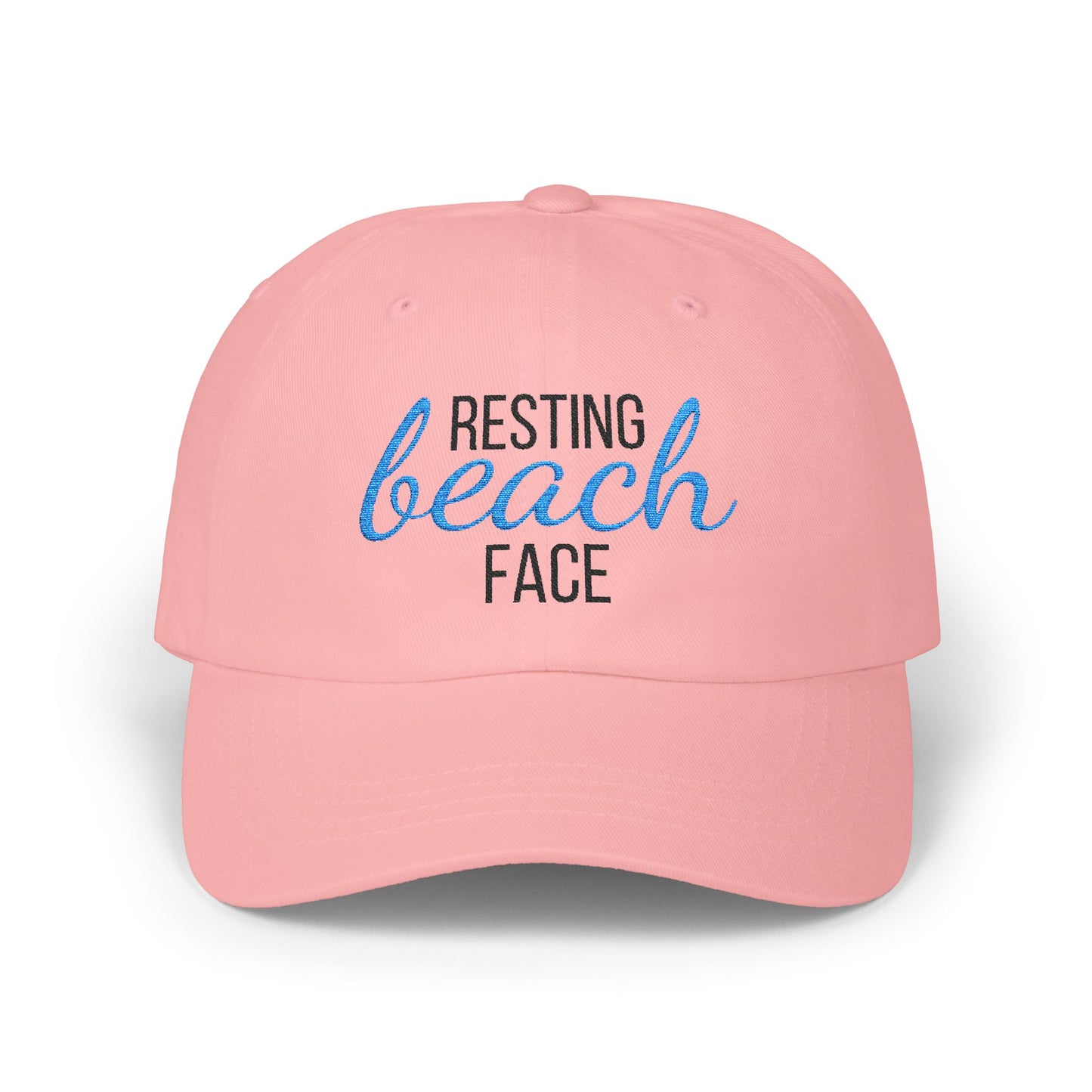 Embroidered "Resting Beach Face" Hat