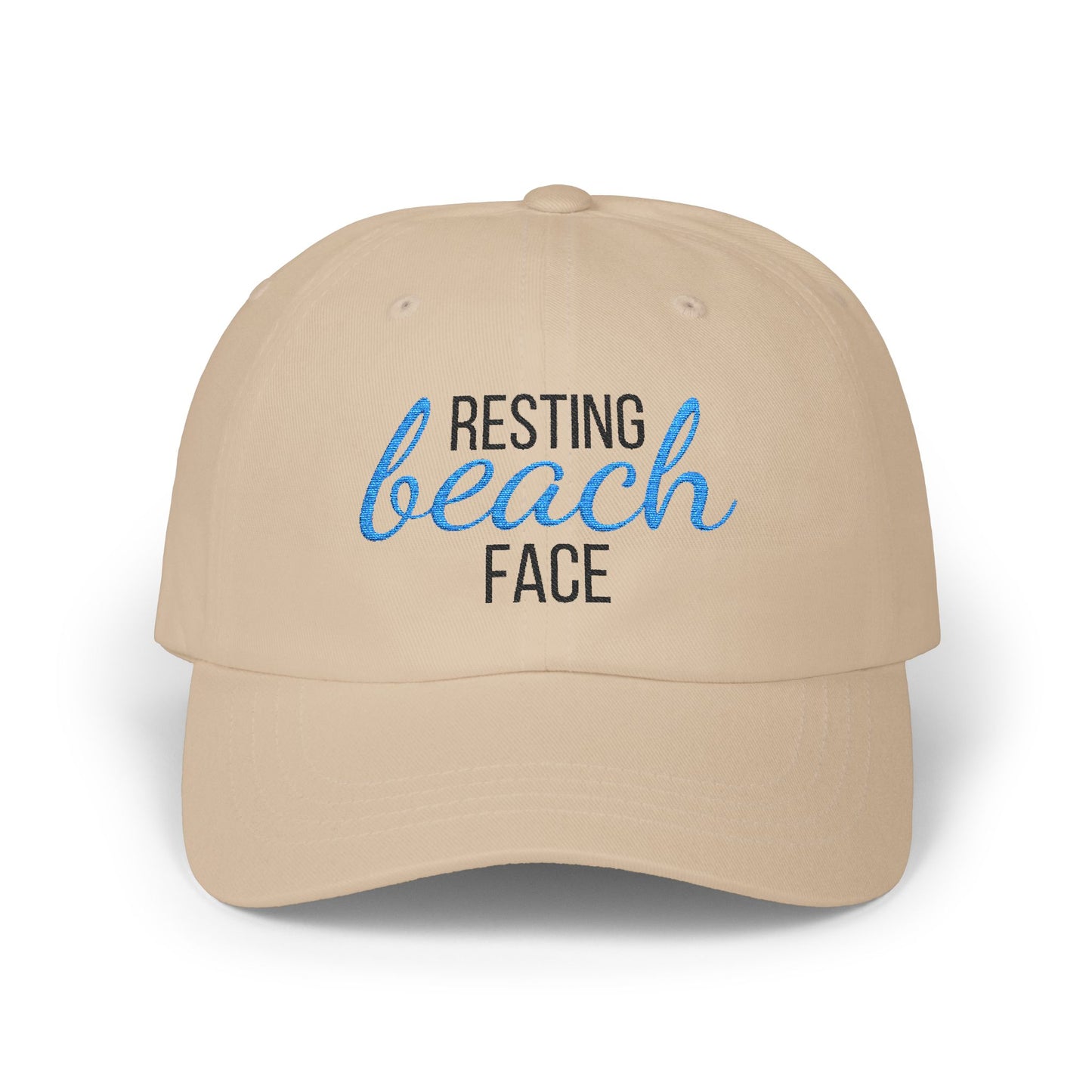 Embroidered "Resting Beach Face" Hat