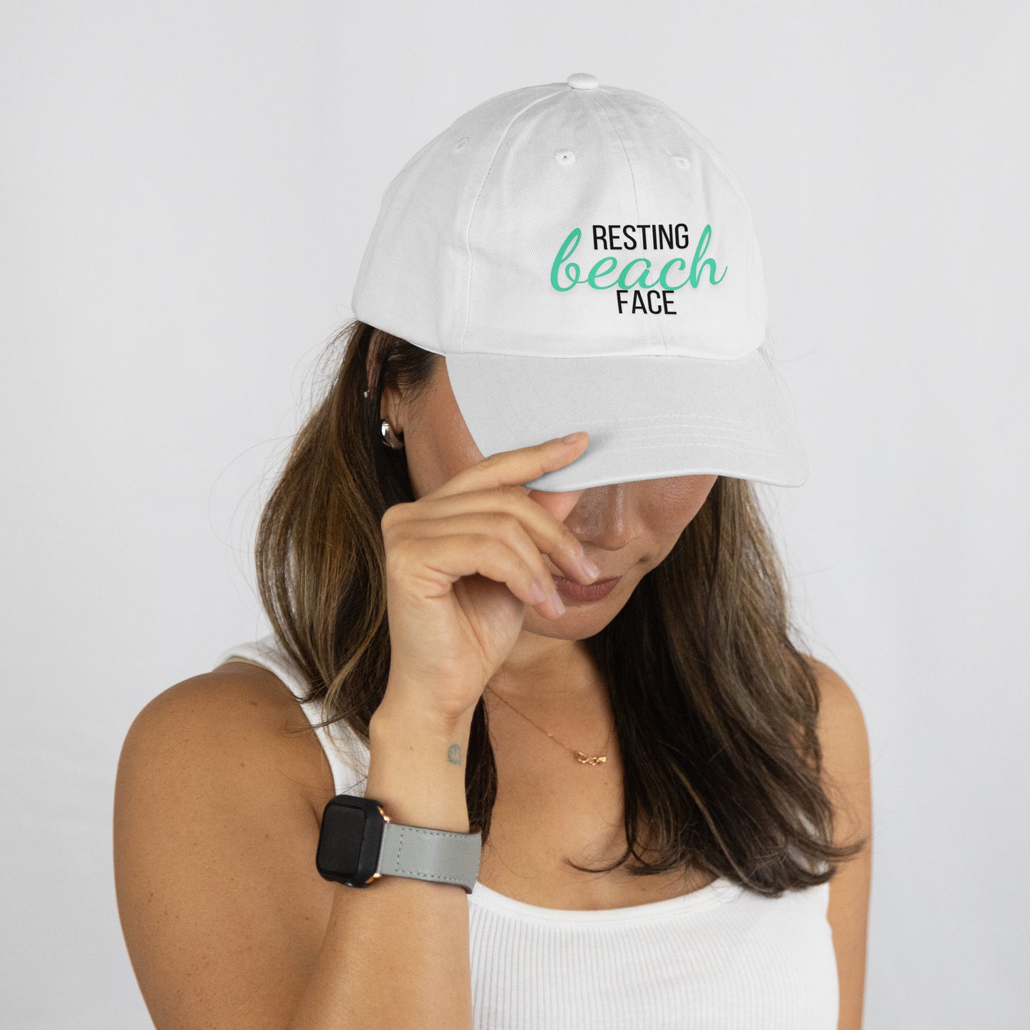Embroidered "Resting Beach Face" Hat