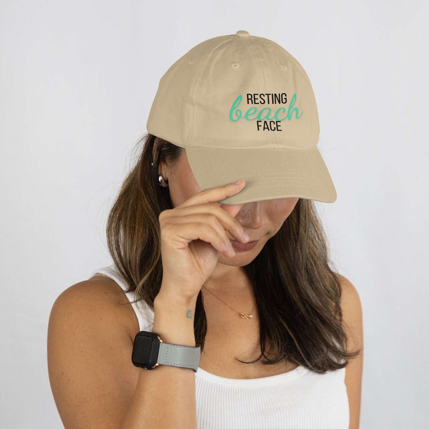 Embroidered "Resting Beach Face" Hat