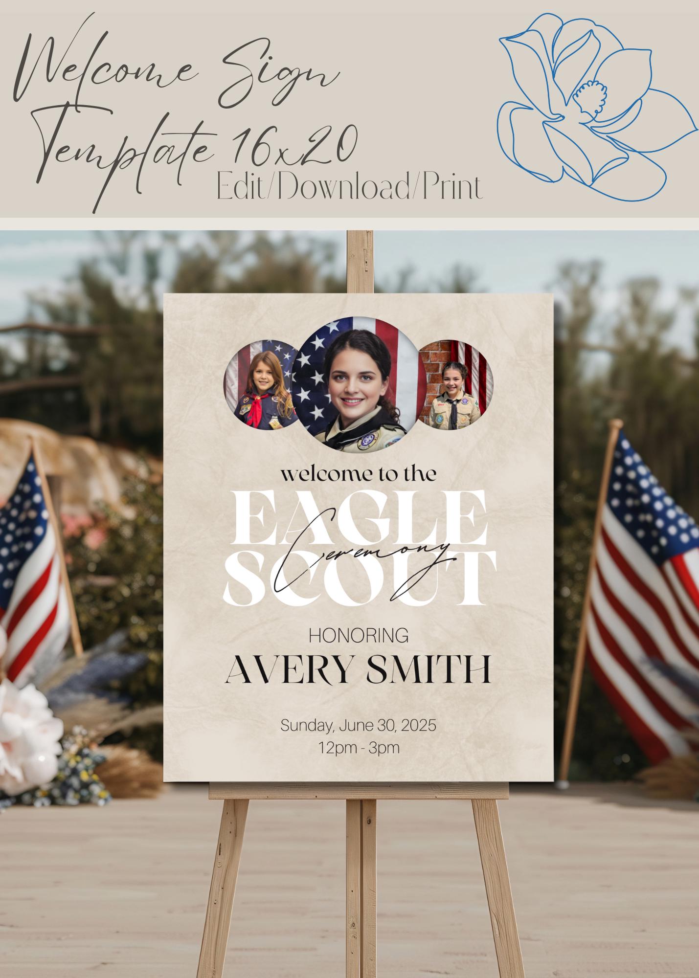 Eagle Scout Court of Honor Invitation, Printable Download, Digital Invite Template, Custom Invitations, Celebration, Scouting, Scout