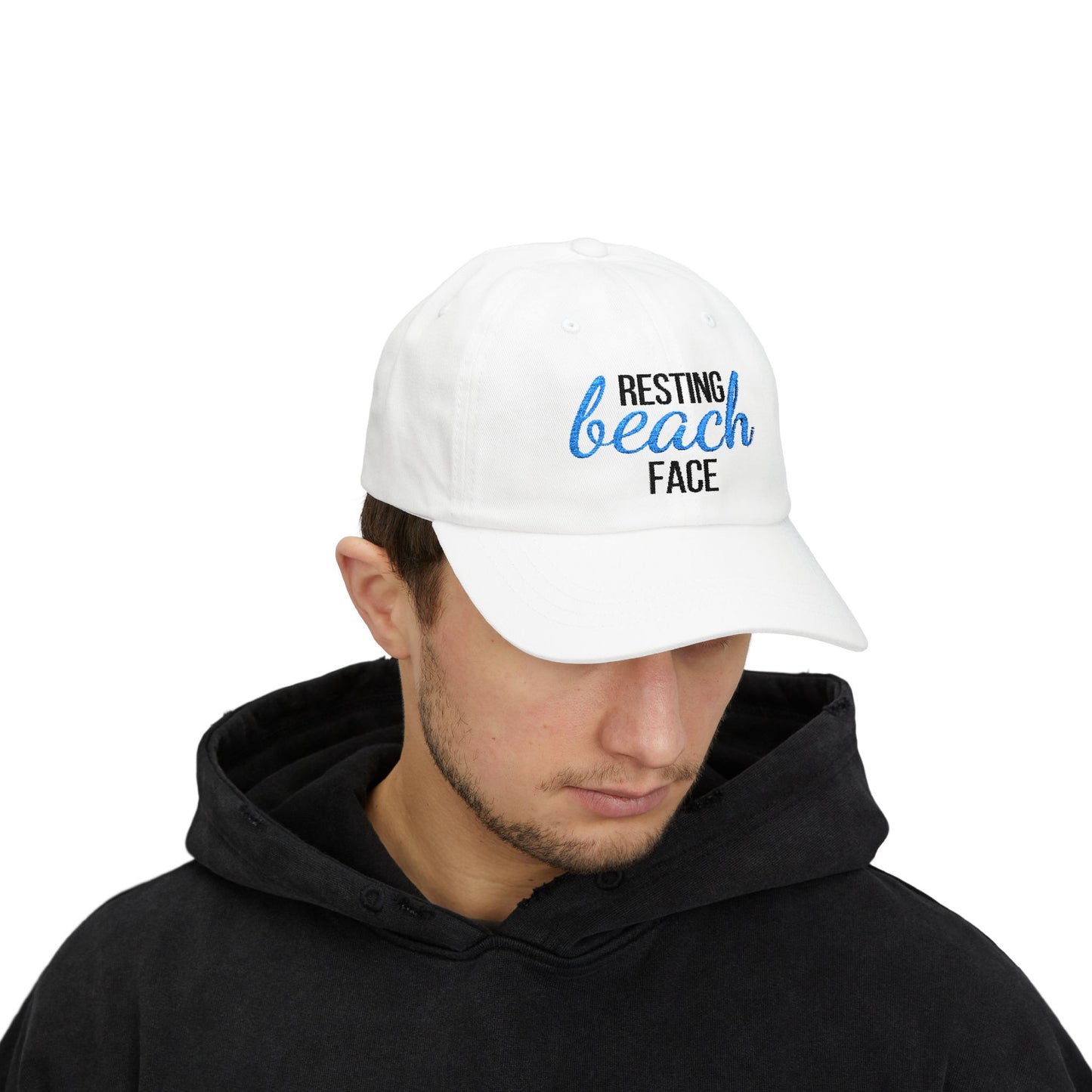 Embroidered "Resting Beach Face" Hat