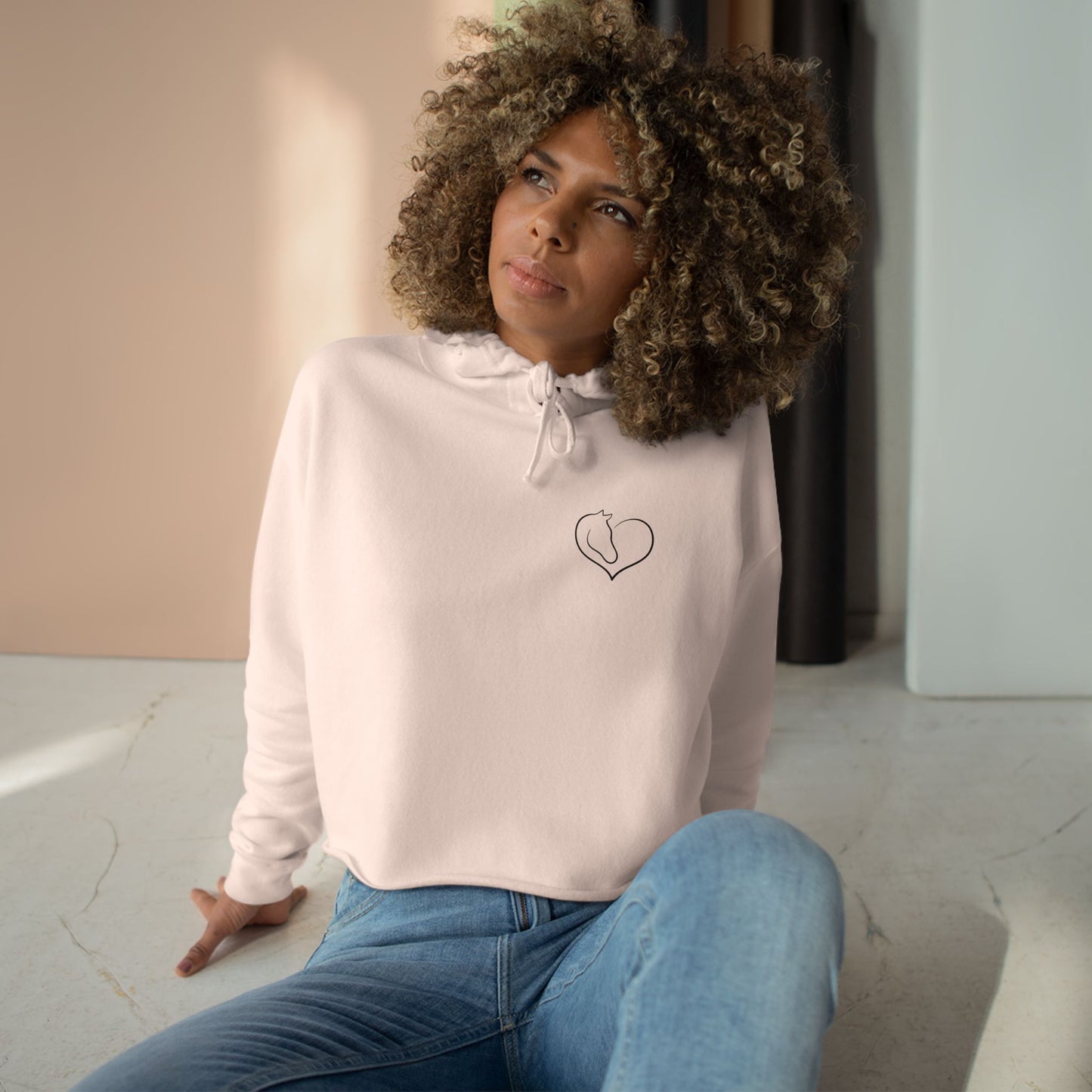 Personalized Horse Rider Cropped Hoodie