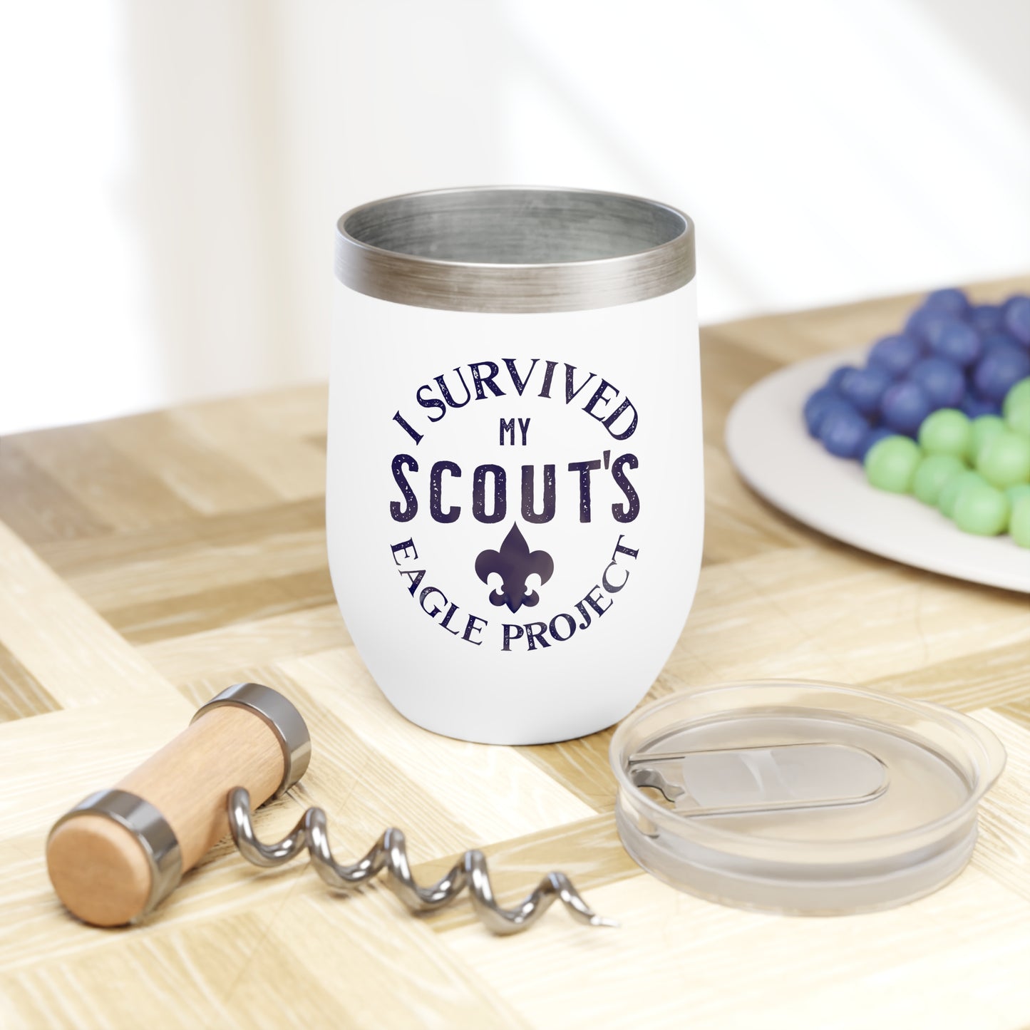 Wine Tumbler - 'I Survived My Scout's Eagle Project'