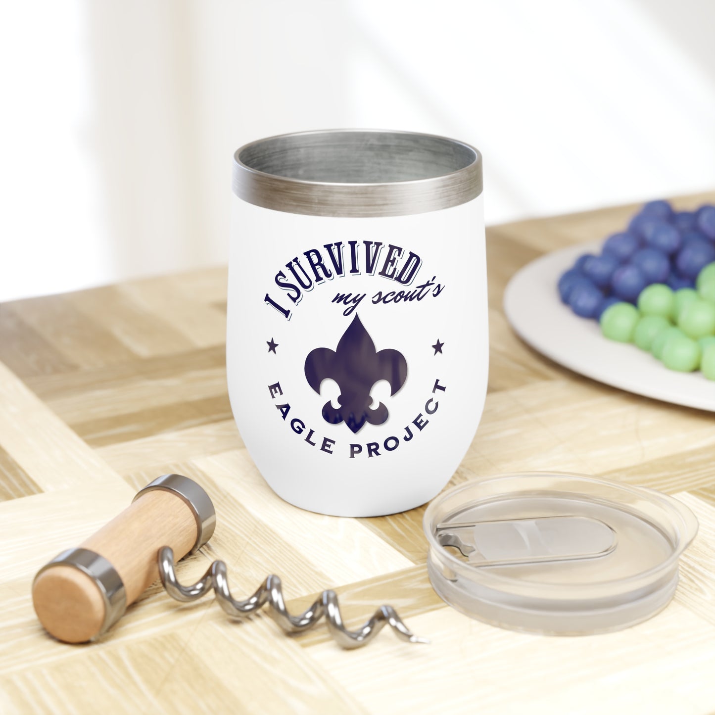 Wine Tumbler - 'I Survived My Scout's Eagle Project'