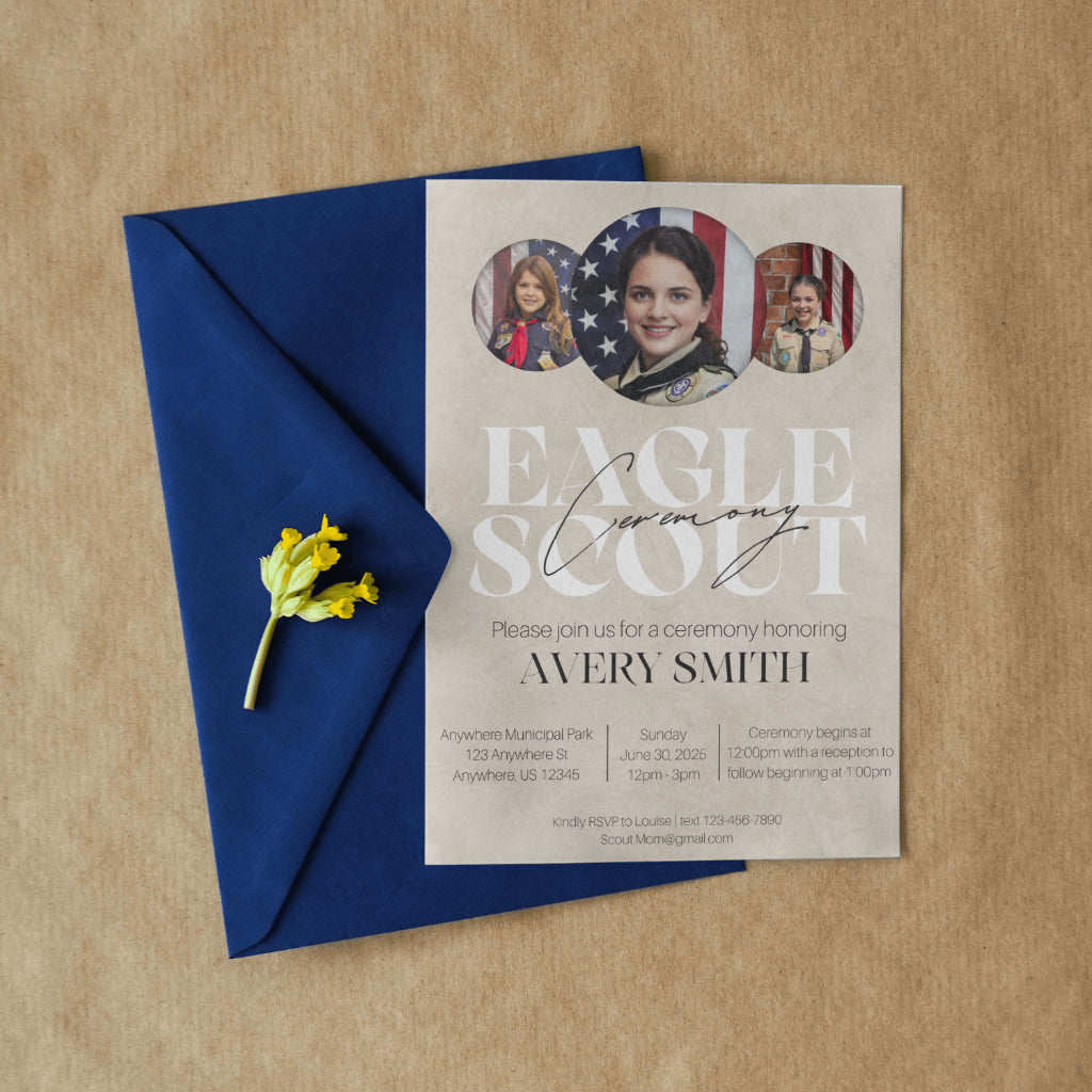 Eagle Scout Court of Honor Invitation, Printable Download, Digital Invite Template, Custom Invitations, Celebration, Scouting, Scout