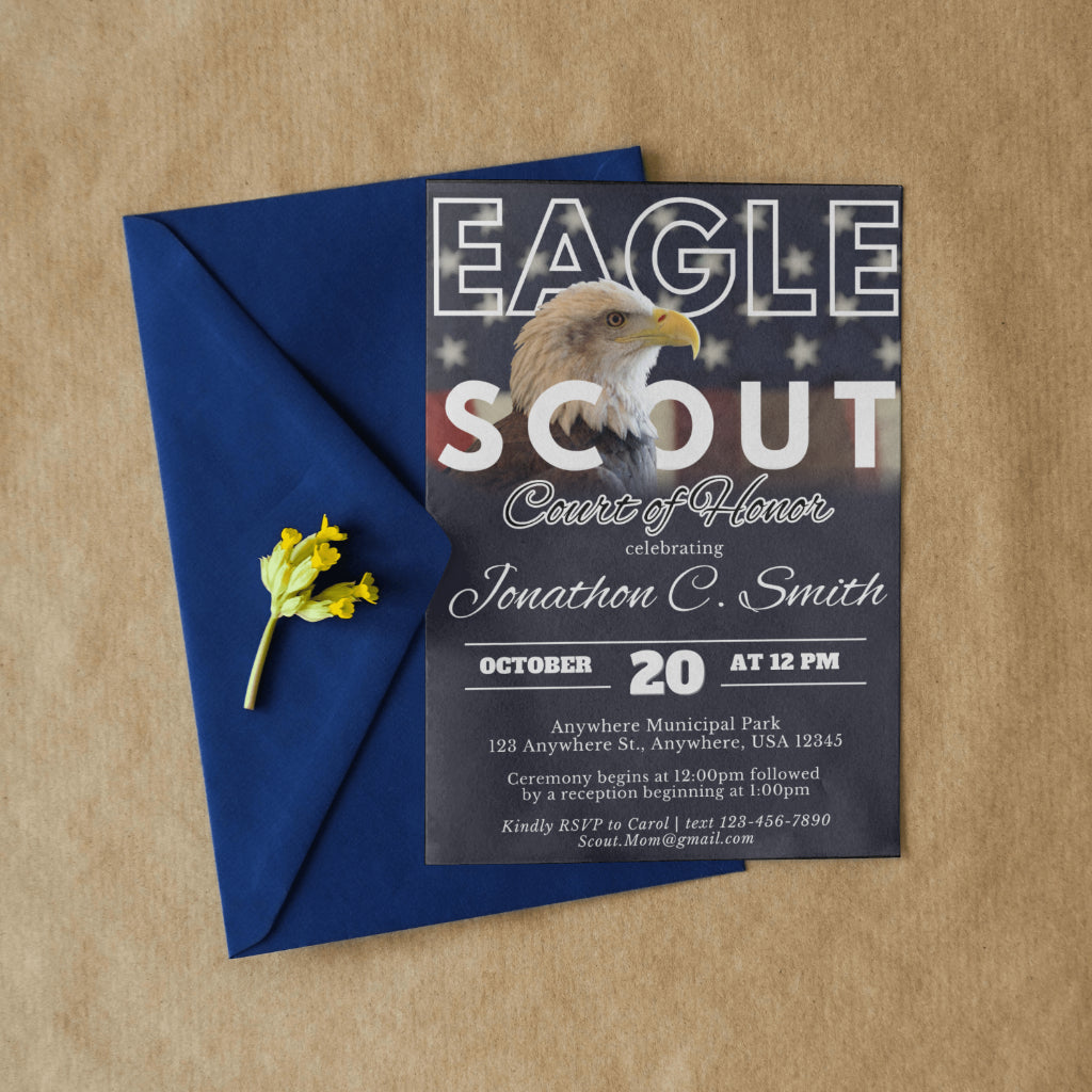 Eagle Scout Court of Honor Invitation, Printable Download, Digital Invite Template, Eagle Scout, BSA