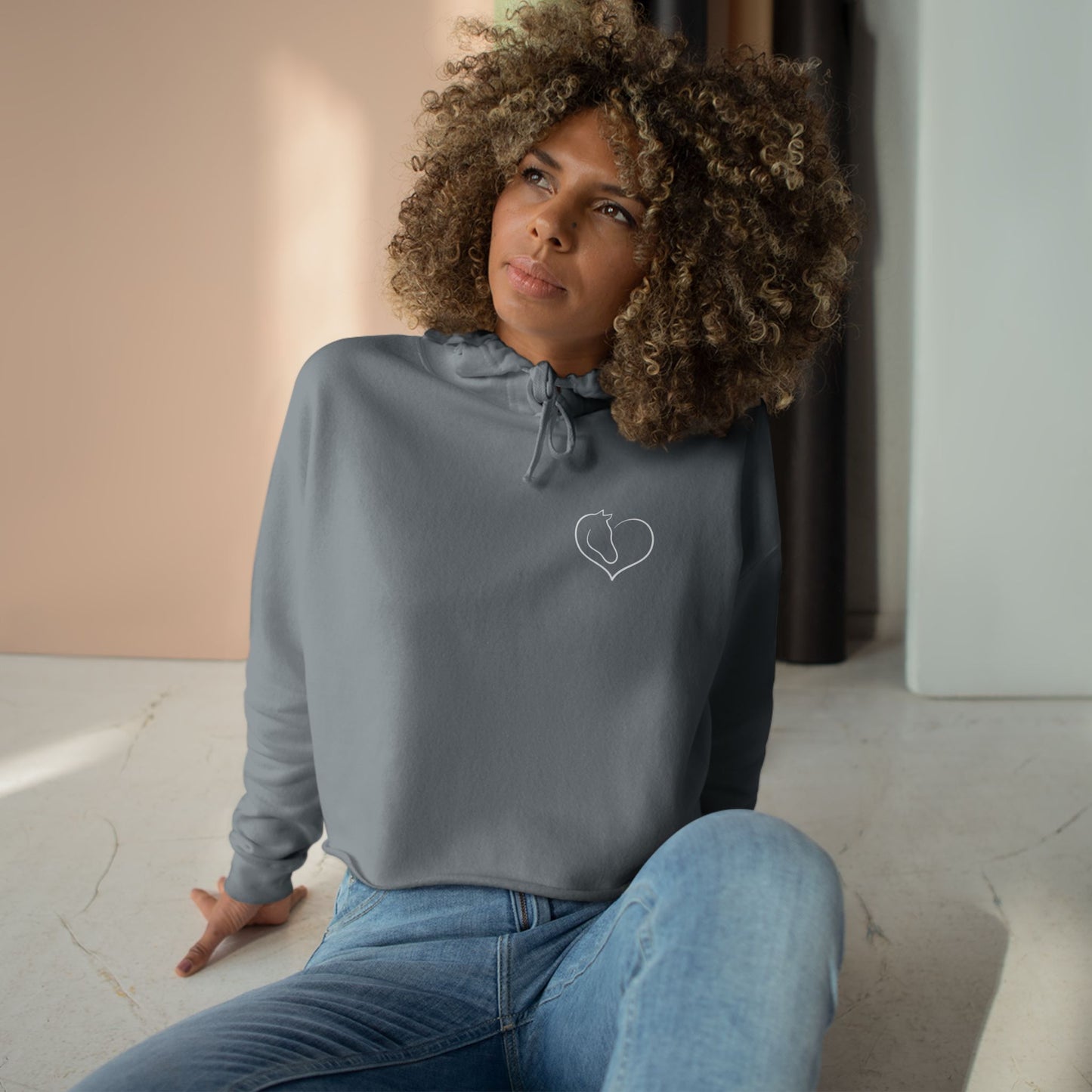 Personalized Horse Rider Cropped Hoodie