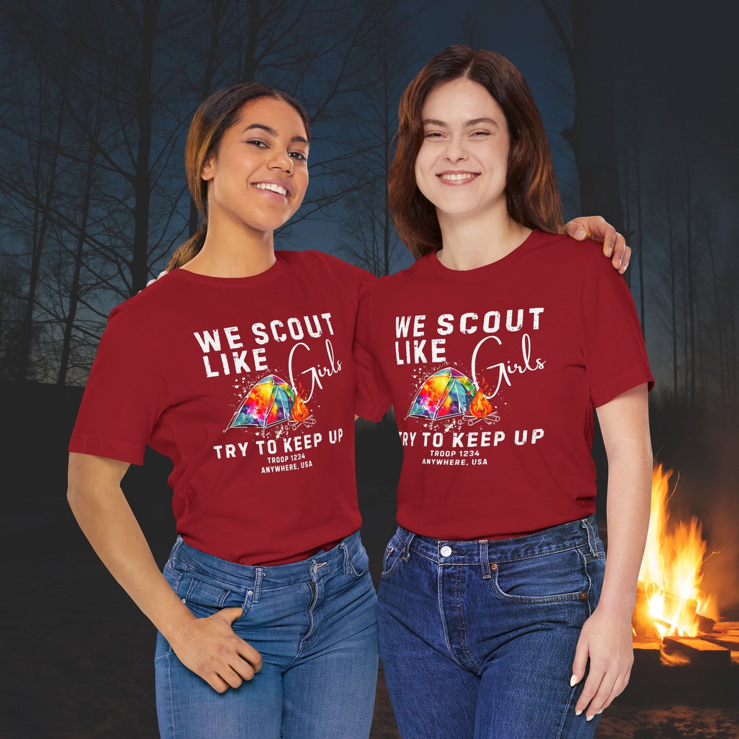 We Scout Like Girls Try to Keep Up Custom Tee