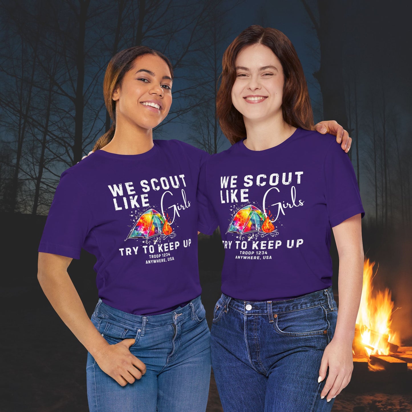 We Scout Like Girls Try to Keep Up Custom Tee
