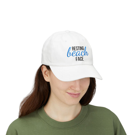 Embroidered "Resting Beach Face" Hat