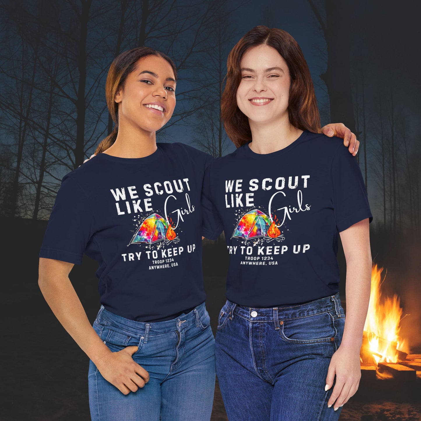 We Scout Like Girls Try to Keep Up Custom Tee