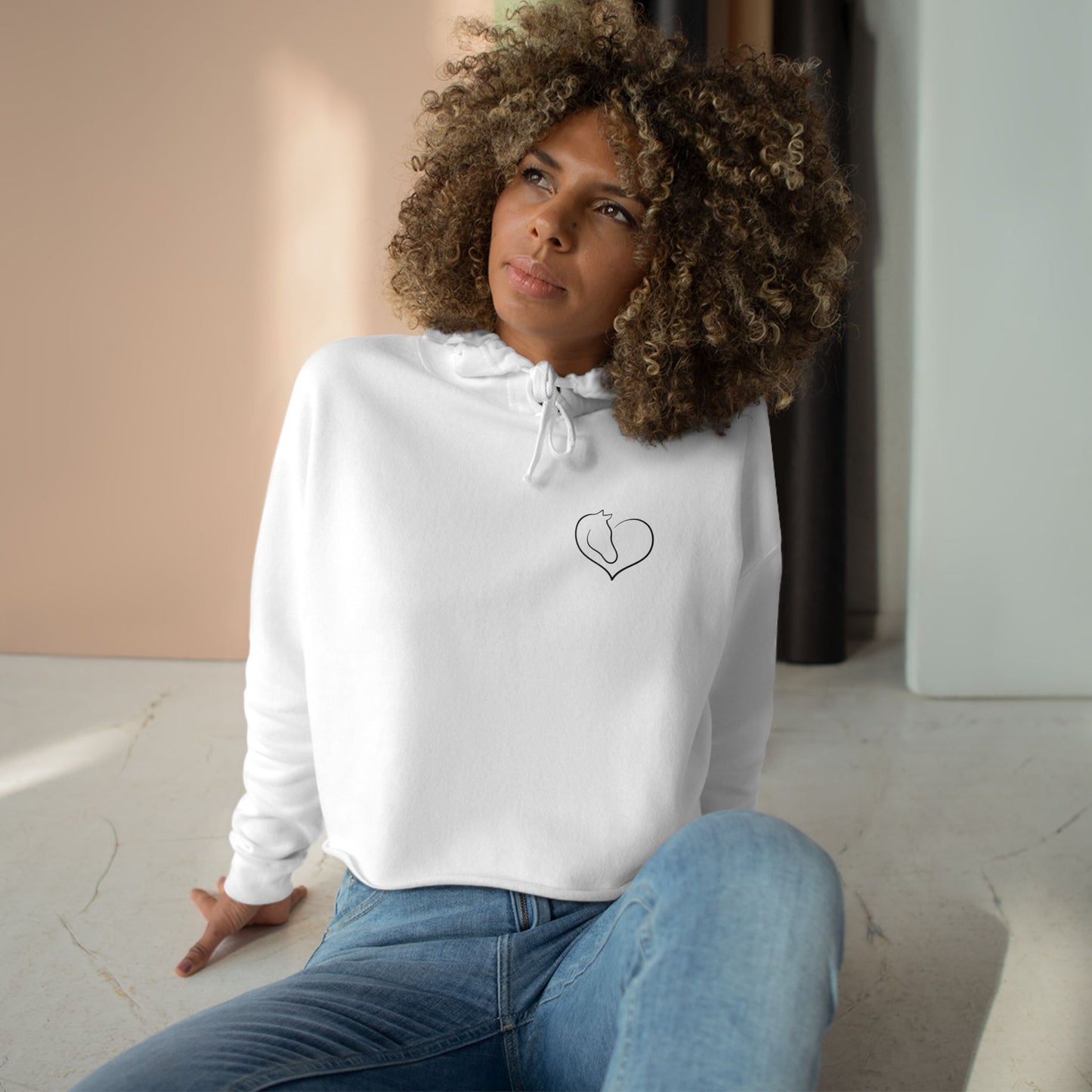 Personalized Horse Rider Cropped Hoodie