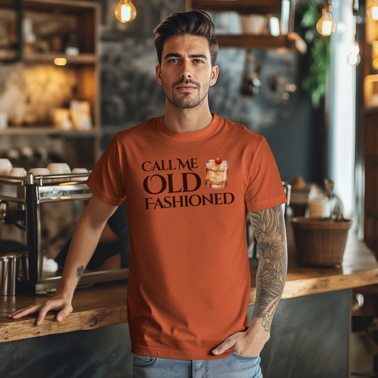 Call Me Old Fashioned Cocktail Shirt, Whiskey Tee, Gift For Him, Vintage Style, Retro Tee, Mixologist Gift