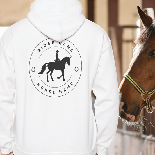 Custom Horse and Rider Name Hoodie