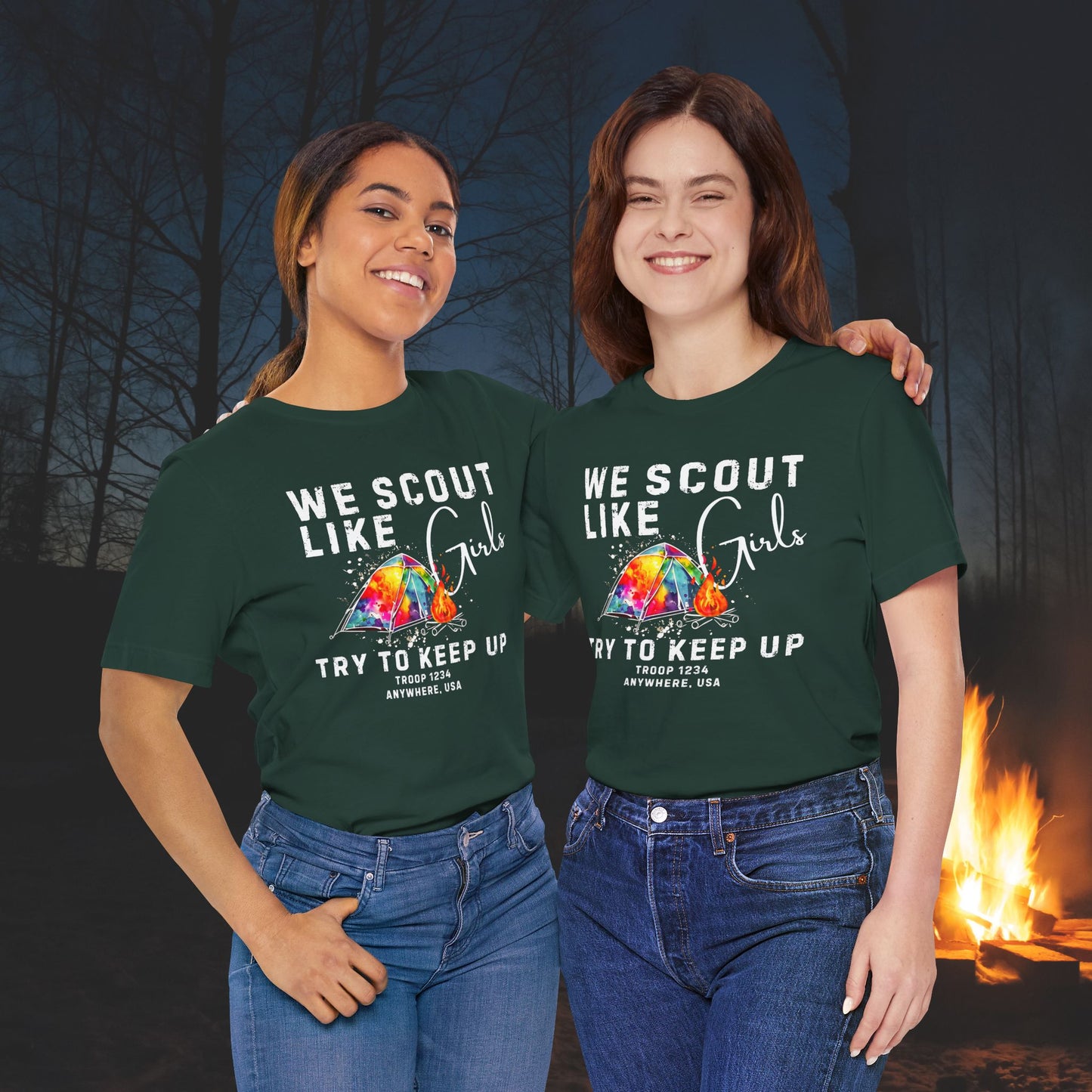 We Scout Like Girls Try to Keep Up Custom Tee