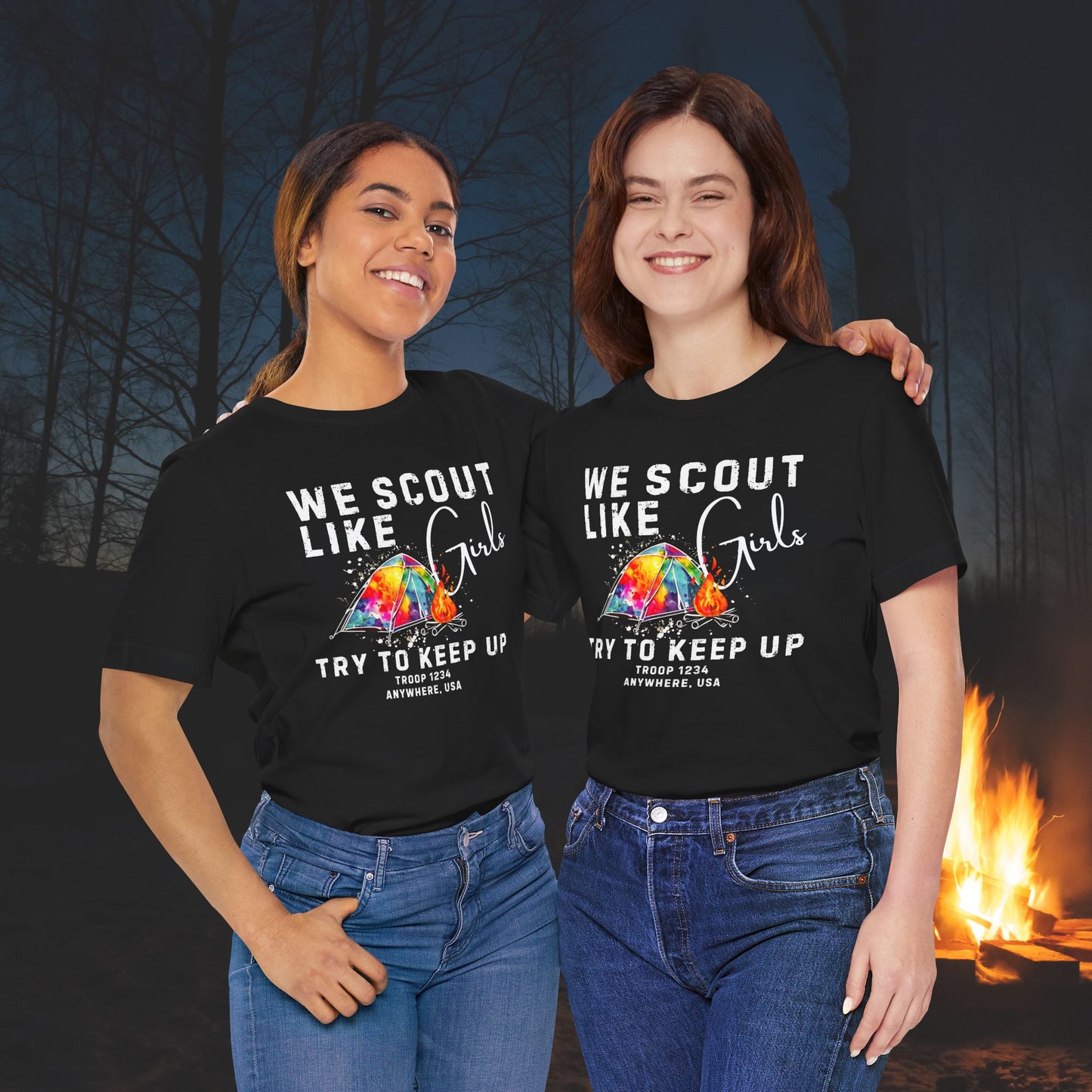 We Scout Like Girls Try to Keep Up Custom Tee