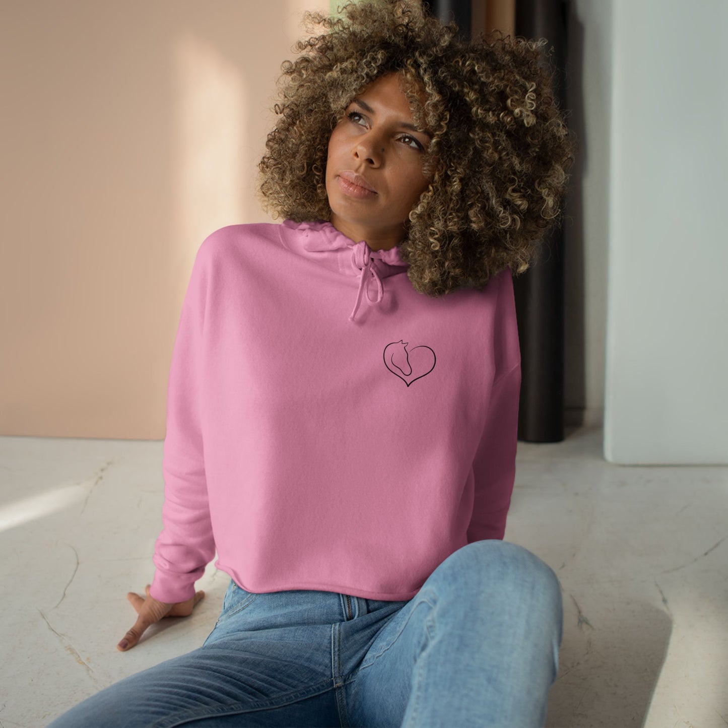 Personalized Horse Rider Cropped Hoodie