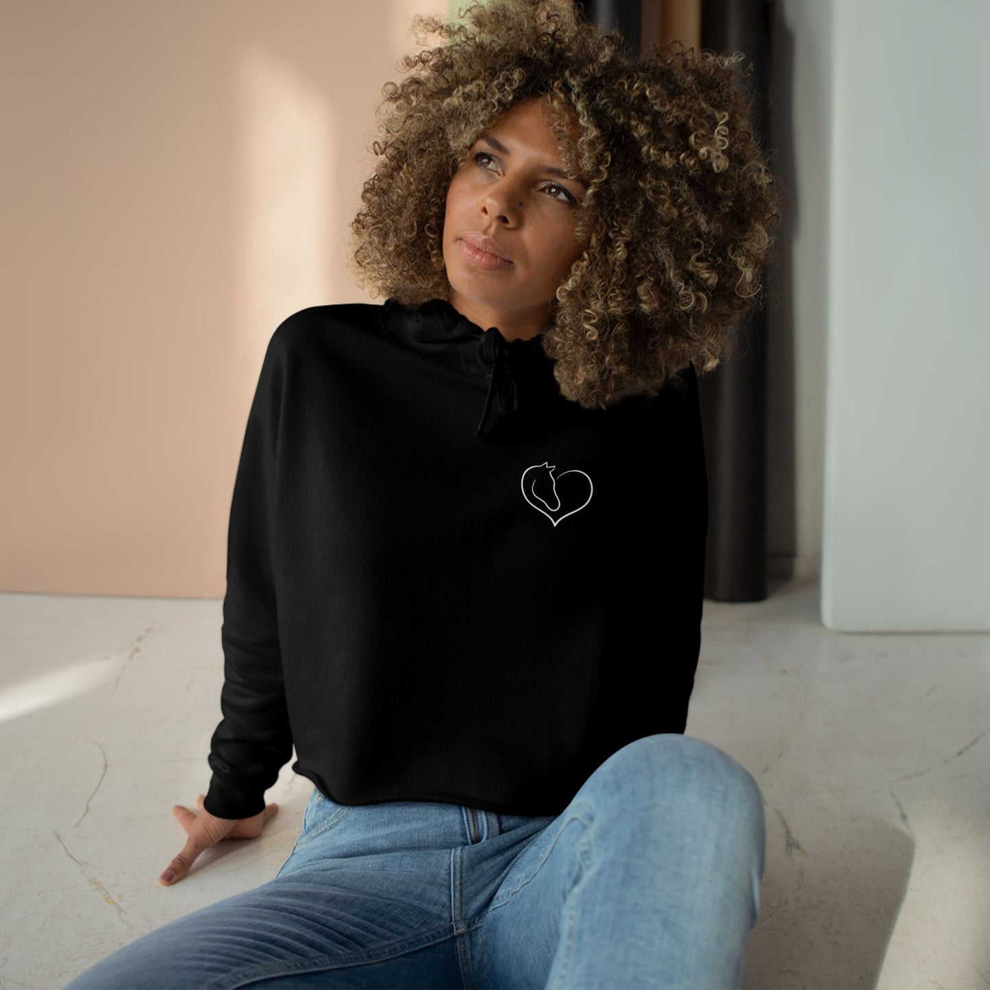 Personalized Horse Rider Cropped Hoodie
