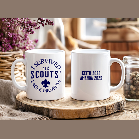 "I Survived My Scout's Eagle Project" Ceramic Coffee Mug