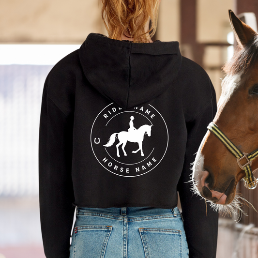 Personalized Horse Rider Cropped Hoodie