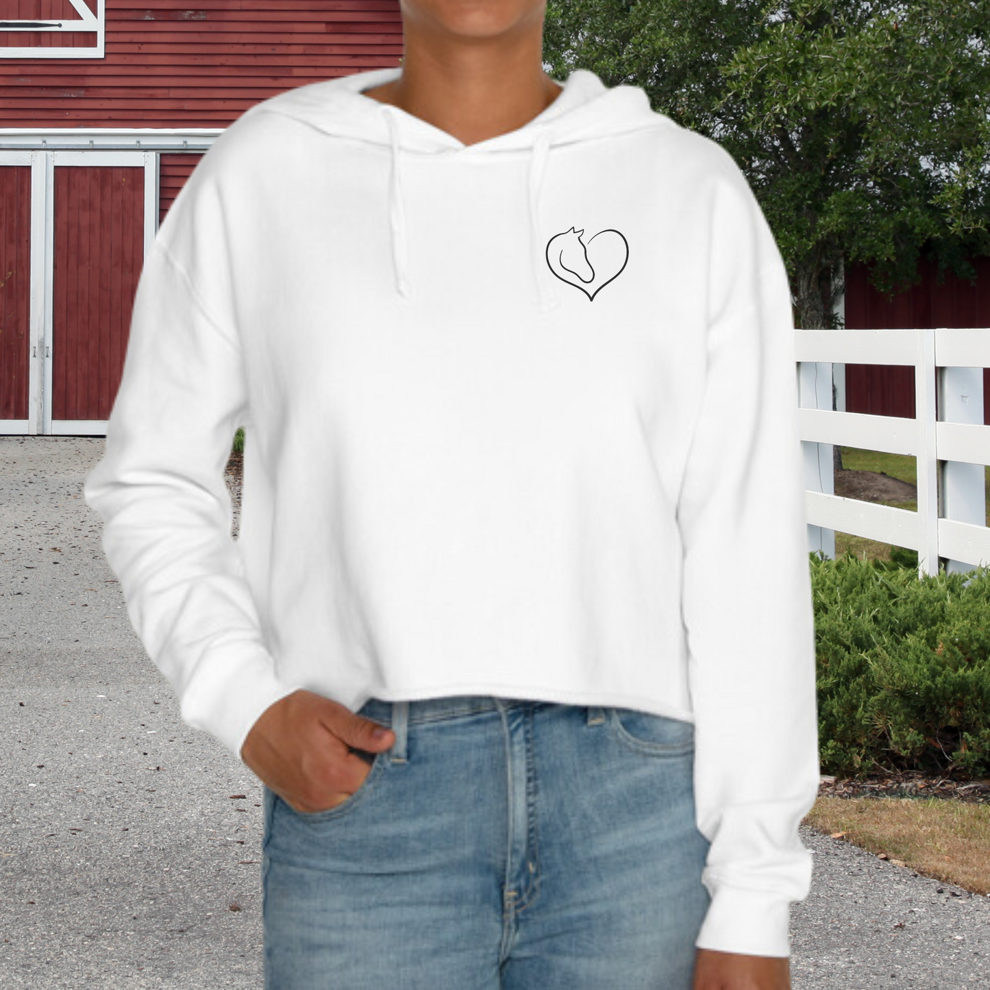 Personalized Horse Rider Cropped Hoodie